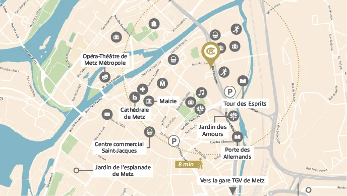 METZ : Marchant à Metz