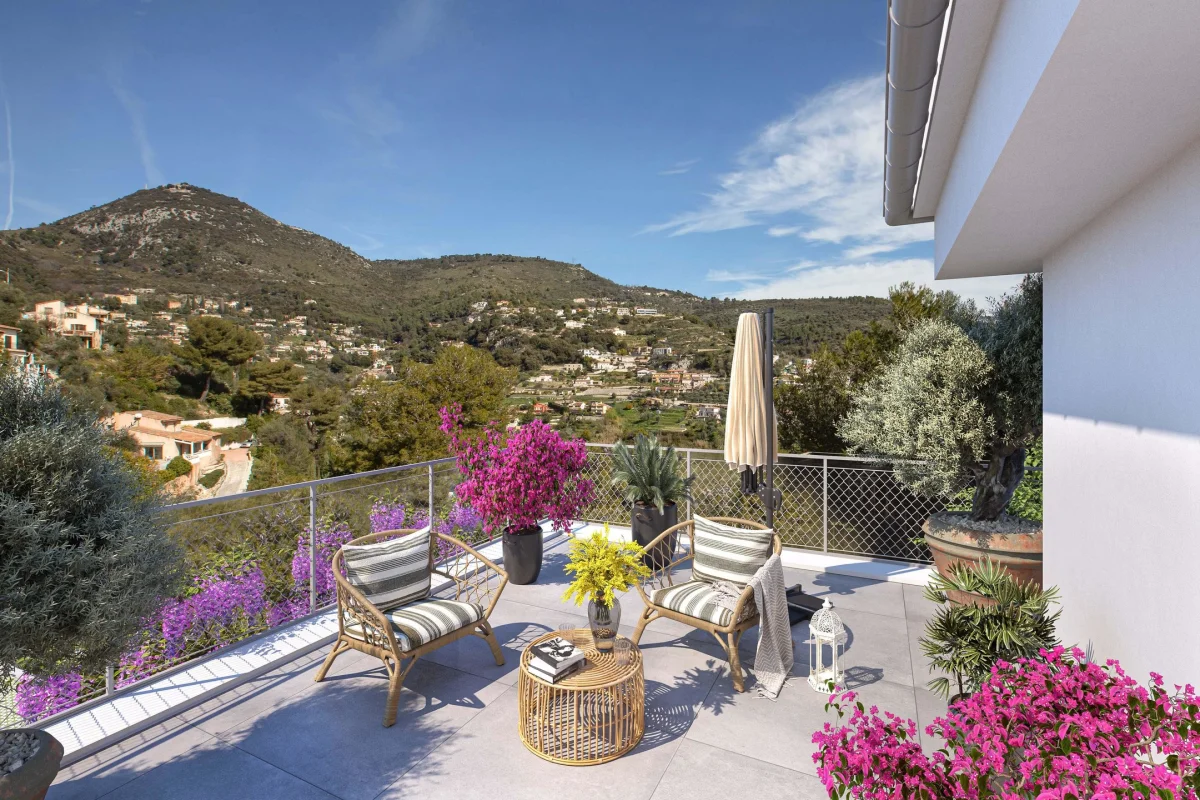 Les terrasses du mont à Falicon