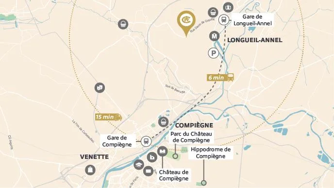 Compiègne : château d'annel à Longueil-Annel