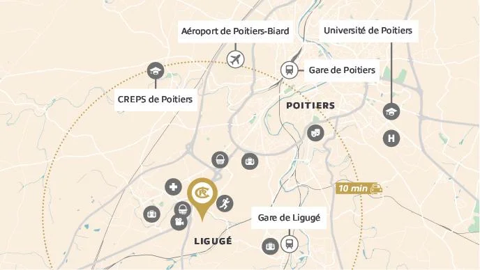Poitiers-ligugé : château de la mothe à Ligugé