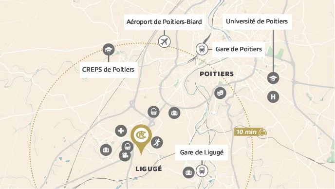 POITIERS-LIGUGÉ : Château de la Mothe à Ligugé